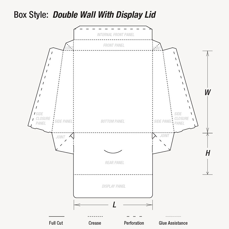 double wall with display lid boxes