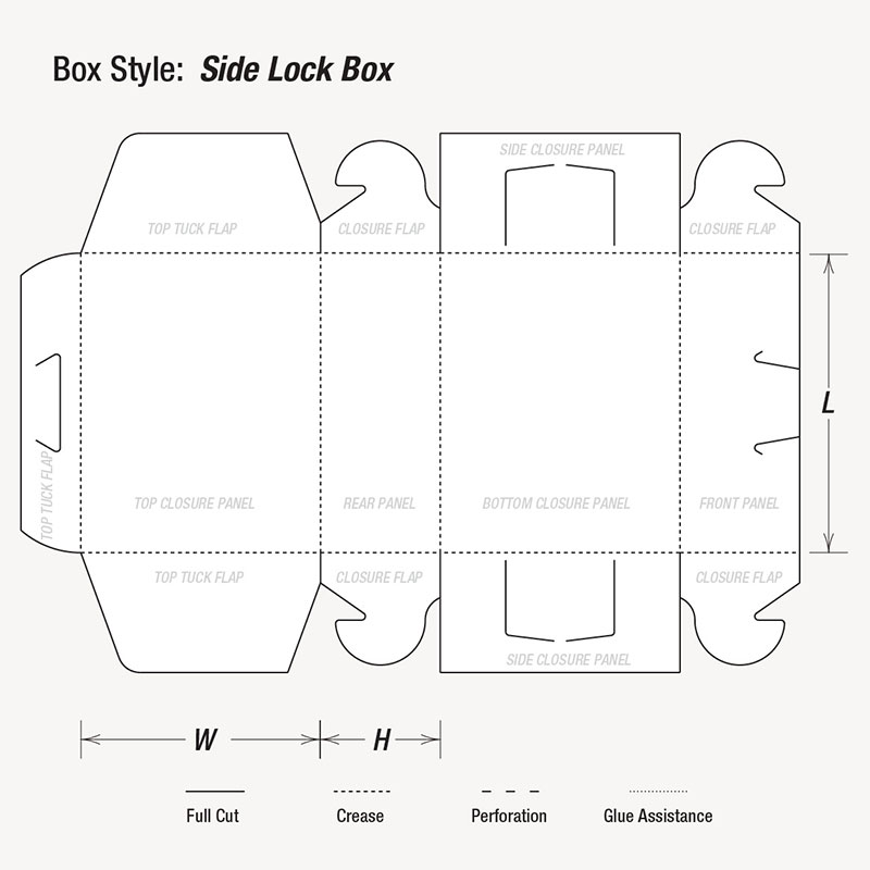 Food Side Lock 6 Corner boxes