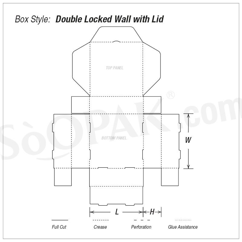 double locked wall with lid boxes