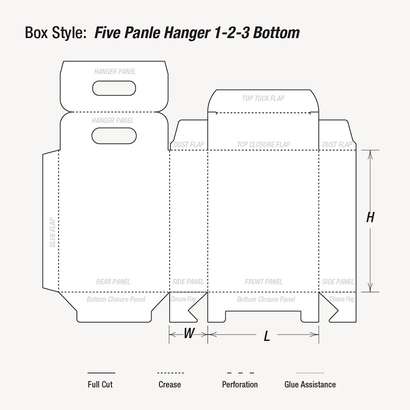 five panel hanger 123 bottom boxes