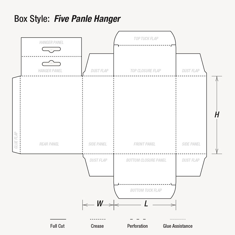 Household Five Panel Hanger boxes