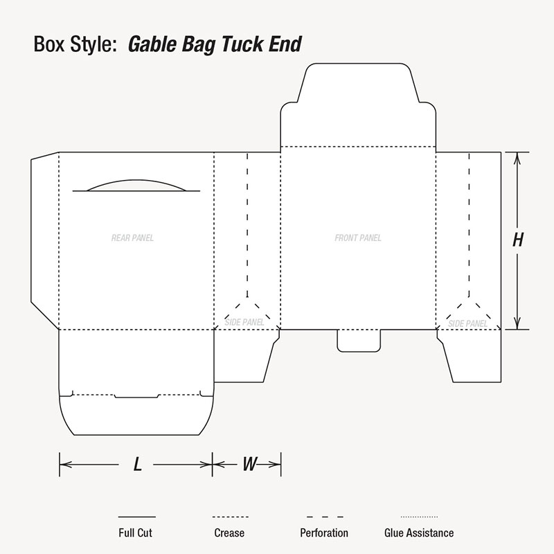 gable bag tuck end boxes