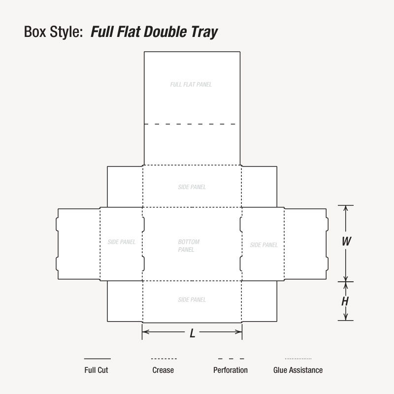 Consumer Full Flat Double Tray boxes