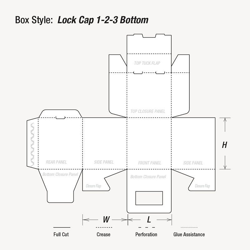 lock cap 123 bottom boxes