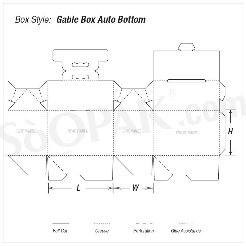 Food Gable Box Auto Bottom boxes